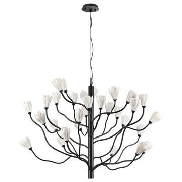 5090/30 MODERN ODL25 553 черный матовый/белый/фарфор Люстра G4 LED 30*5W GARDI