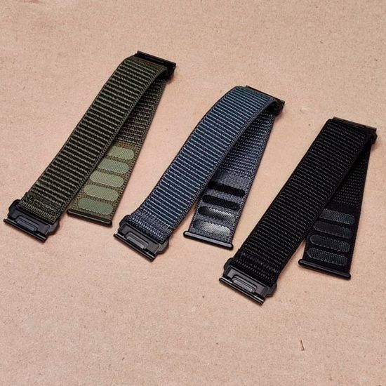 Ремешок TacFit 26 мм. для Garmin Fenix 7x / 6x / 5x / 3, Enduro 2 / Tactix 7, Tactix Delta нейлоновый быстросъемный на липучках (Хаки)