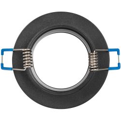 Светильник встраиваемый алюминиевый ЭРА KL89 BK под лампу MR16 GU5.3 черный | Алюминиевые встраиваемые светильники