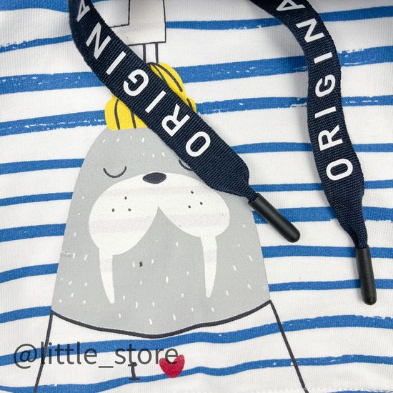 Толстовка из футера "Морской бриз" полоска