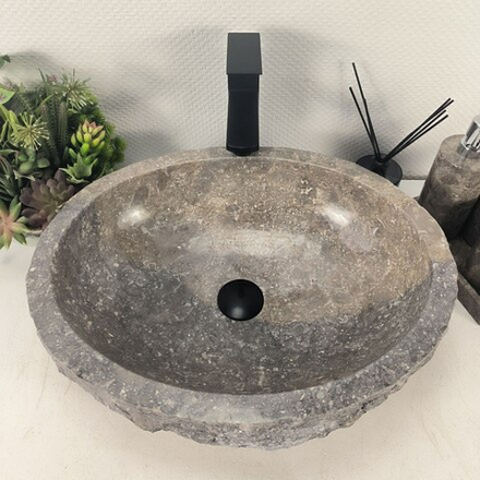 Раковина из мрамора Erozy Grey EM-64651 51*42*16 0188