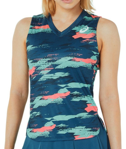 Женский топ теннисный Asics Women Match Graphic Tank - светлый индиго