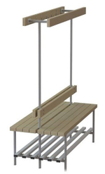 Скамья для раздевалок с вешалкой