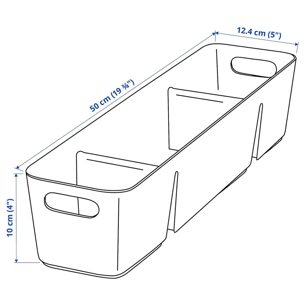 IKEA UPPDATERA  (ИКЕА УППДАТЕРА)  -  Коробка, антрацит, 50x12 см
