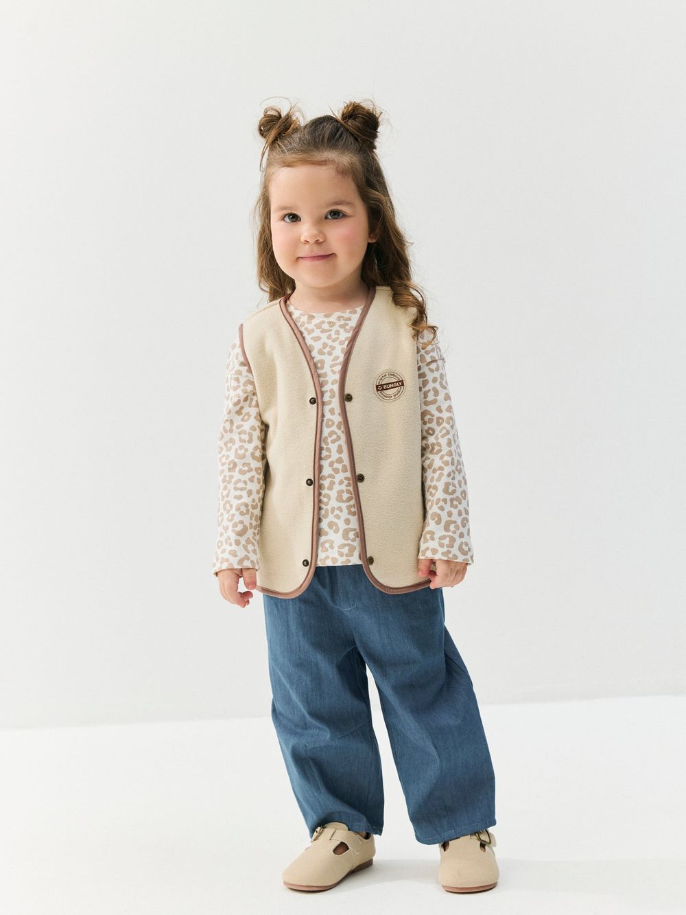 Лонгслив "Бежевый леопард" 0+