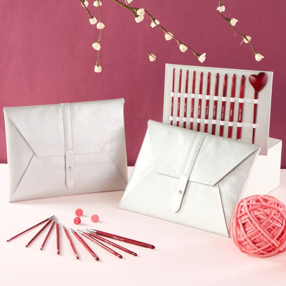 Подарочный набор съемных тунисских крючков KnitPro "Amore"