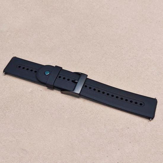 Ремешок 24 мм Elegant для Suunto 9 Baro, Suunto 7, Suunto Spartan Sport силиконовый (Черный)