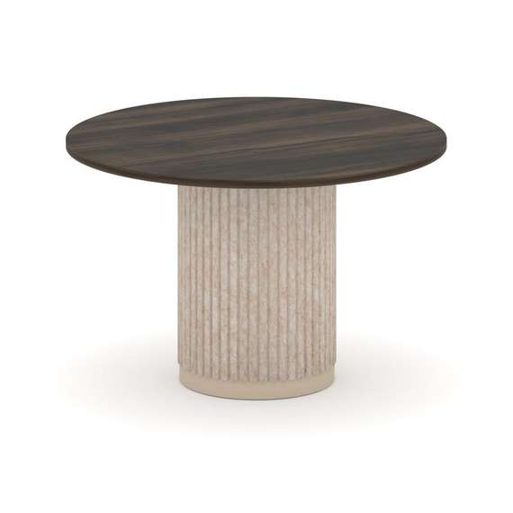 Felto Стол переговорный круглый D=1200 PR.C.SPRG-005.D Дуб Мали/Металл Капучино/Крем-брюле 1200*1200