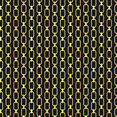 Seamless pattern of golden vertical parallel chains on a black background.