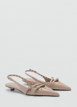 Туфли на каблуке kitten с перфорацией