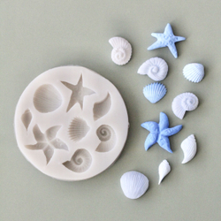 Молд силиконовый для творчества "Морские звезды" 8 см / форма для лепки из полимерной глины