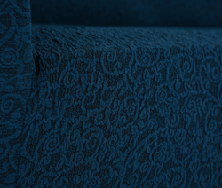 Чехол на кресло без оборки Жаккард, цвет Темно-синий