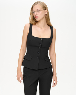 Топ из костюмной ткани