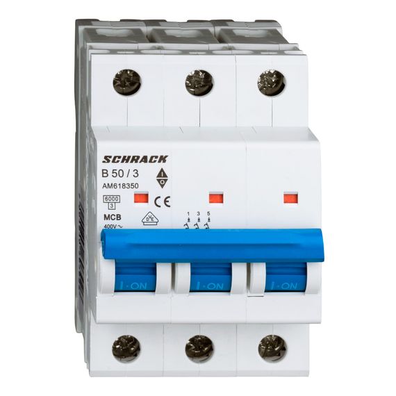 Автоматический выключатель Schrack Technik 3P B 50A 6kA Amparo AM618350--