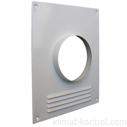 Площадка торцевая стальная с решеткой 100 100ПТМР 197х238, фланец D100 ERA title=