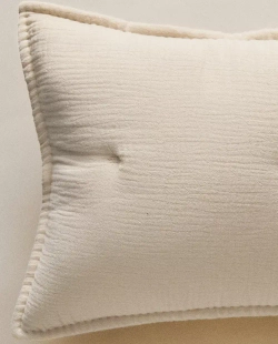 ZARA HOME НАВОЛОЧКА ДЛЯ ДЕКОРАТИВНОЙ ПОДУШКИ ДЛЯ ДЕТЕЙ ИЗ МУСЛИНА, БЕЖЕВЫЙ