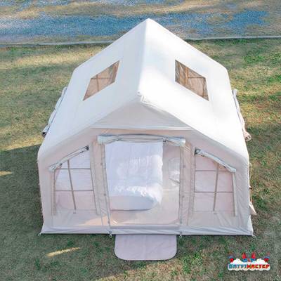 Пневмокаркасная палатка «Летний Уют» 3,2×2,5×2,2 м — семейная, кемпинговая из ПВХ