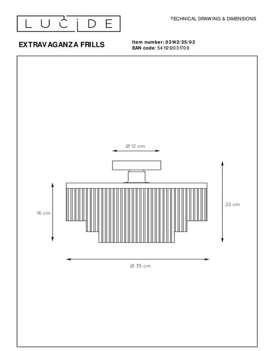Потолочный светильник Lucide Extravaganza Frills 03142/35/02
