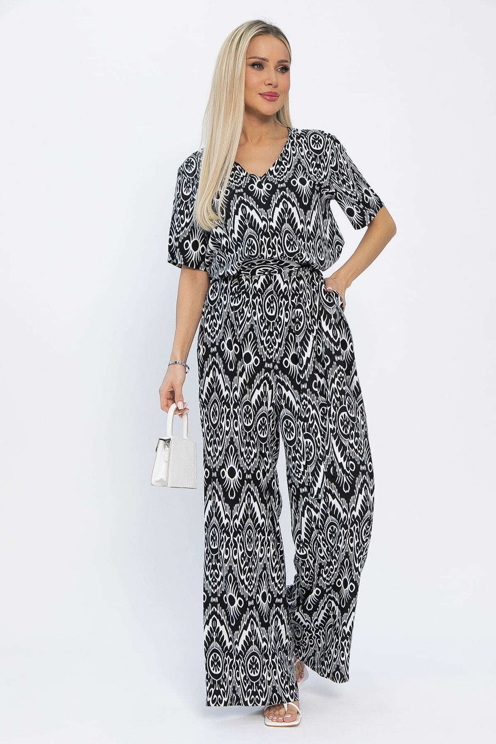 Комбинезон Сайрес (черно-белый) К13615-7М LT Collection