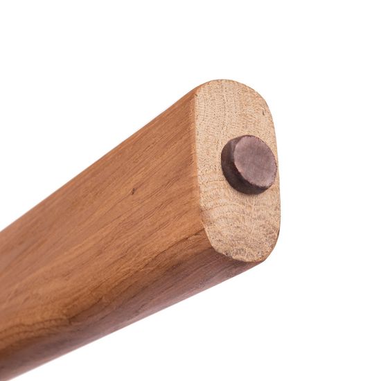 Стул полубарный Rich рогожка латте с ножками цвета орех