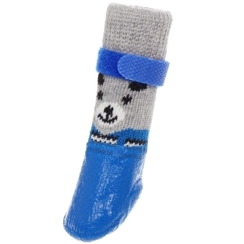 Башмачки для животных прорезиненные на дождливую погоду «LAPUSIK», цвет голубой, размер s, 3,5см