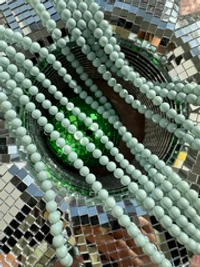 Нить бусин для украшений 6мм, "Майорка-Голубая" (имитация)