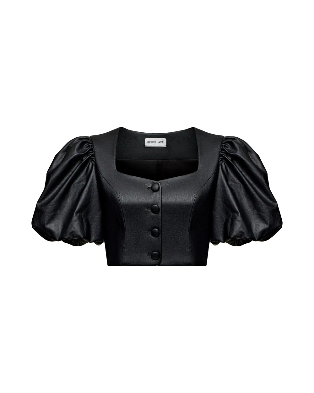 Шанель-Керелин миди (Chanelle-Kerelin midi), комплект топ и юбка миди из черной экокожи