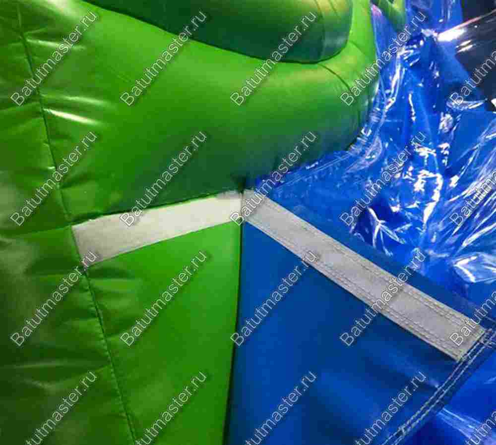 Водная горка без надувного дна, на подкачке ТУРБО "Хит", тройная, 120*6*2 м