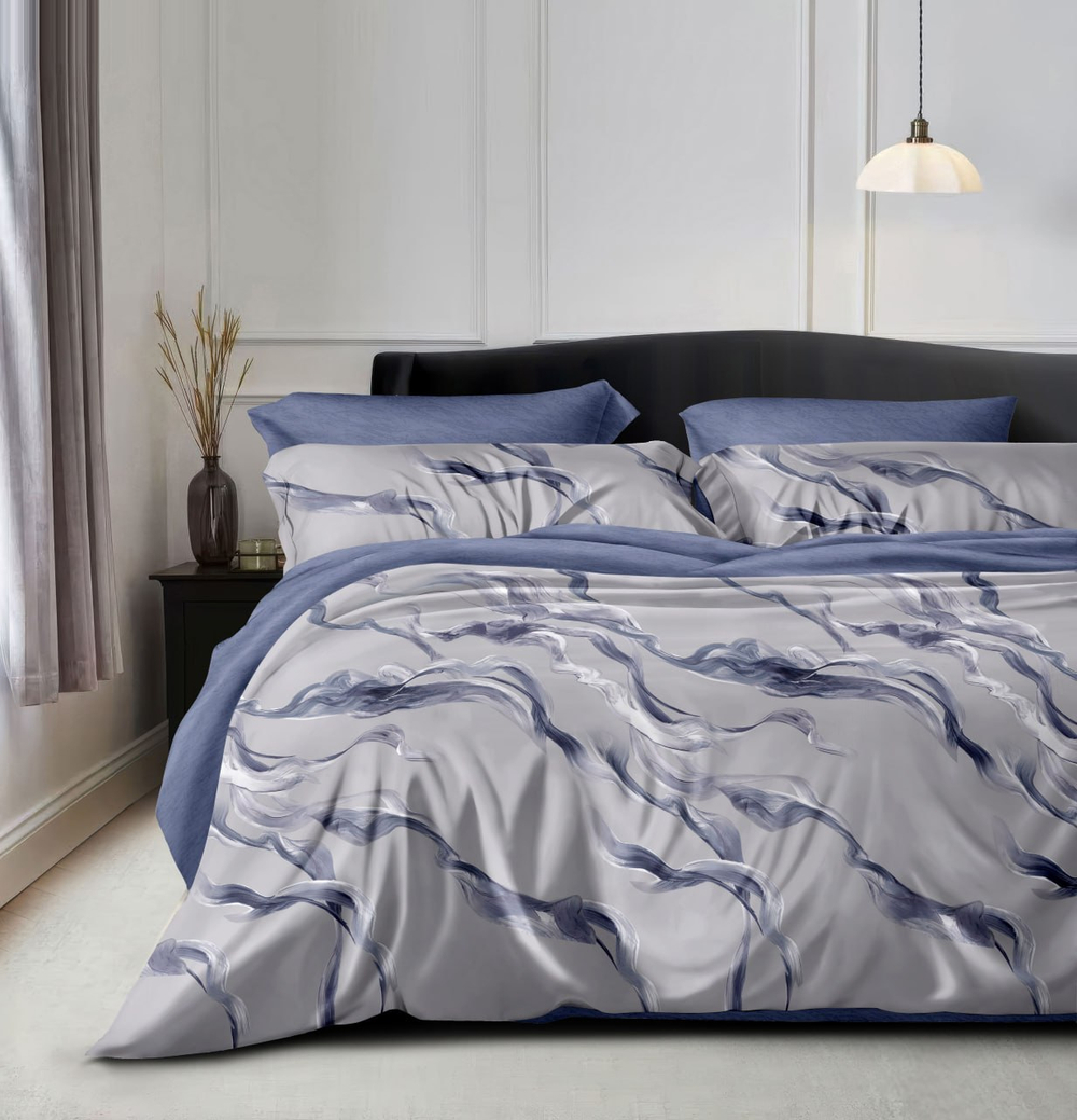 Комплект постельного белья 2-сп ПОПЛИН "2615 ЕМ" (нав. 70х70 или 50х70)