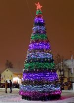 Уличная Гирлянда с режимами: Холодный свет "Северное Сияние" (24В) на елку от 4 до 30 м