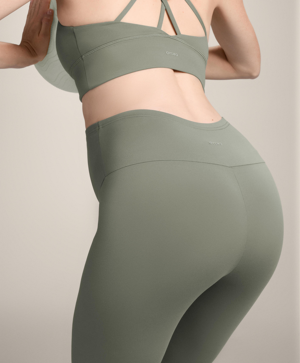 OYSHO Удобные легинсы для будущих мам, светлый хаки