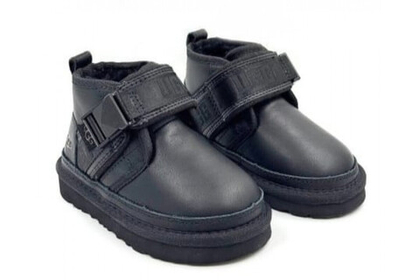 UGG Kids Neumel Snapback Leather Black