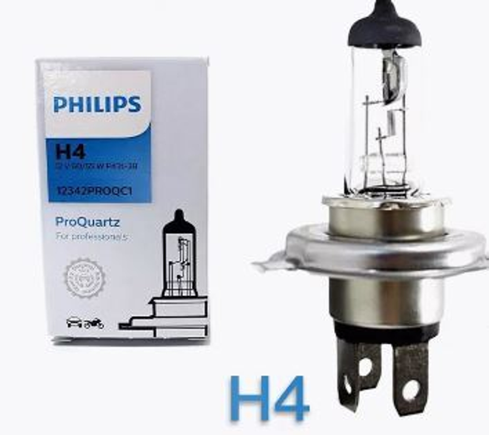 Автолампа H4 12V- 60/55W Philips (P43t)  ProQuartz #12342PROQC1 ORIGINAL