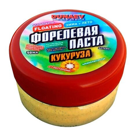 Паста Dunaev 50 мл Форель Кукуруза Желтая