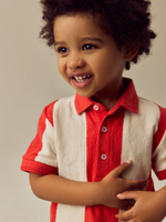 Поло для мальчика Next E66-446, Молочный, Красный