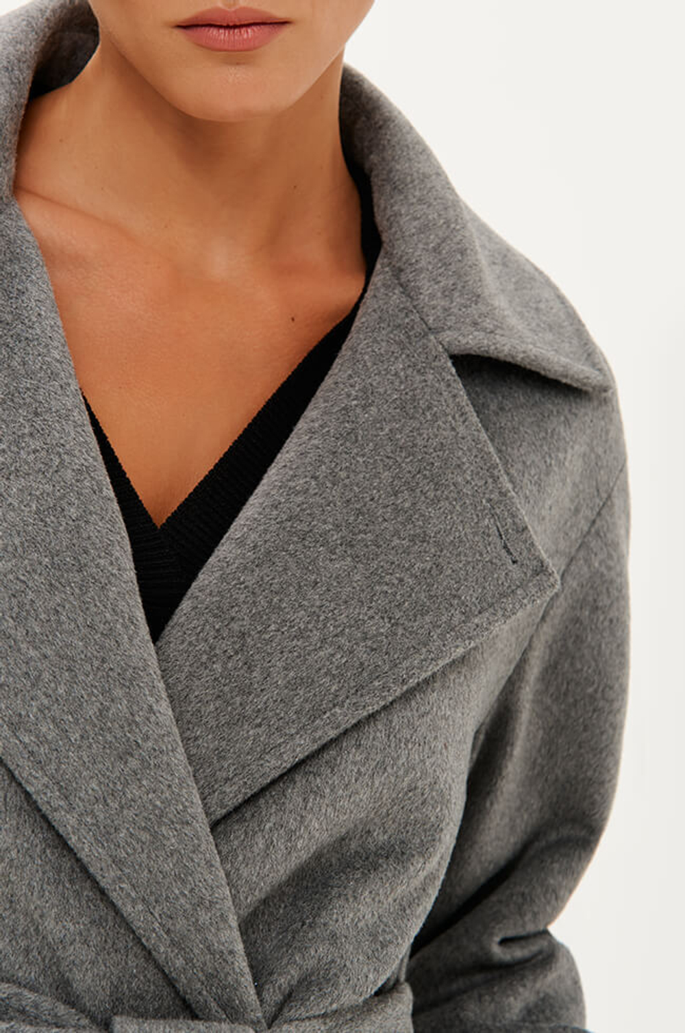 0113 Пальто женское (серый)