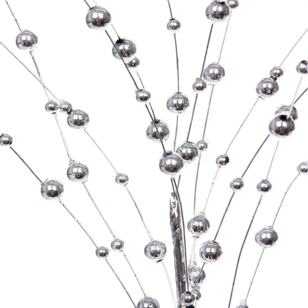 Ветка декоративная «Изящный блеск» 50 см, Серебро