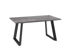 Стол LOFT LUX-160, раздвижной 160(205)х90, ДЫМЧАТАЯ КЕРАМИКА/ЧЕРНЫЙ, (2 упак.)