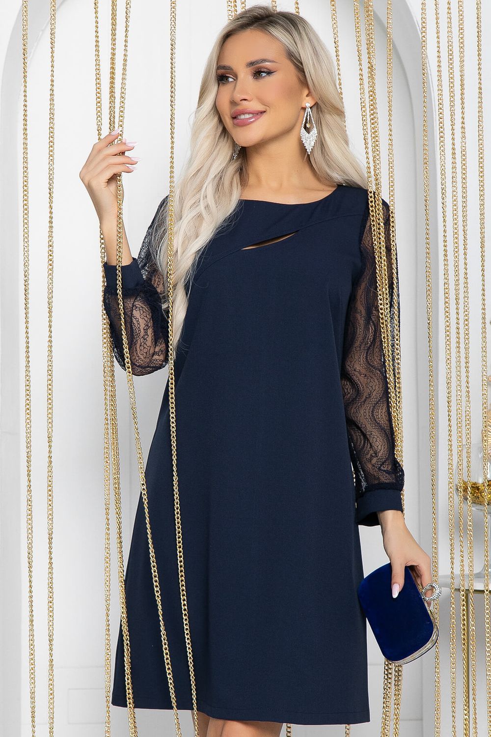 Платье Мельбурн (синее) П12124 LT Collection (Акция)