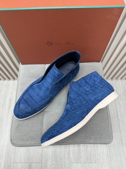 Ботинки Loro Piana Open Walk из нубукового крокодила