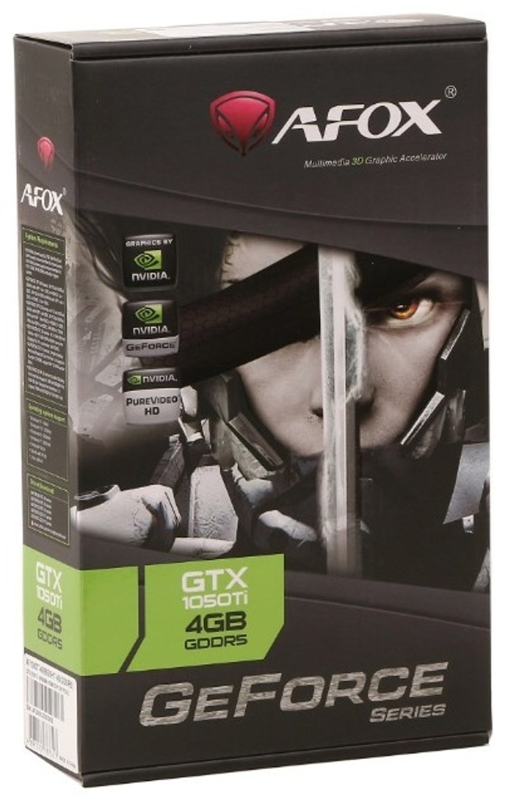 Видеокарта AFOX GTX 1050 Ti AF1050TI-4096D5H7-V8 4 Гб