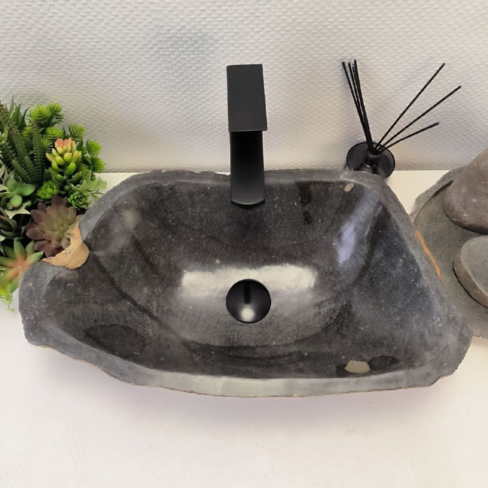 Раковина из речного камня RS63325 (54*31*15) 0122