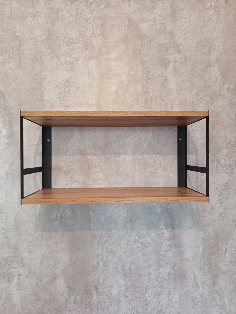 Полка настенная для книг двойная Дуб вотан