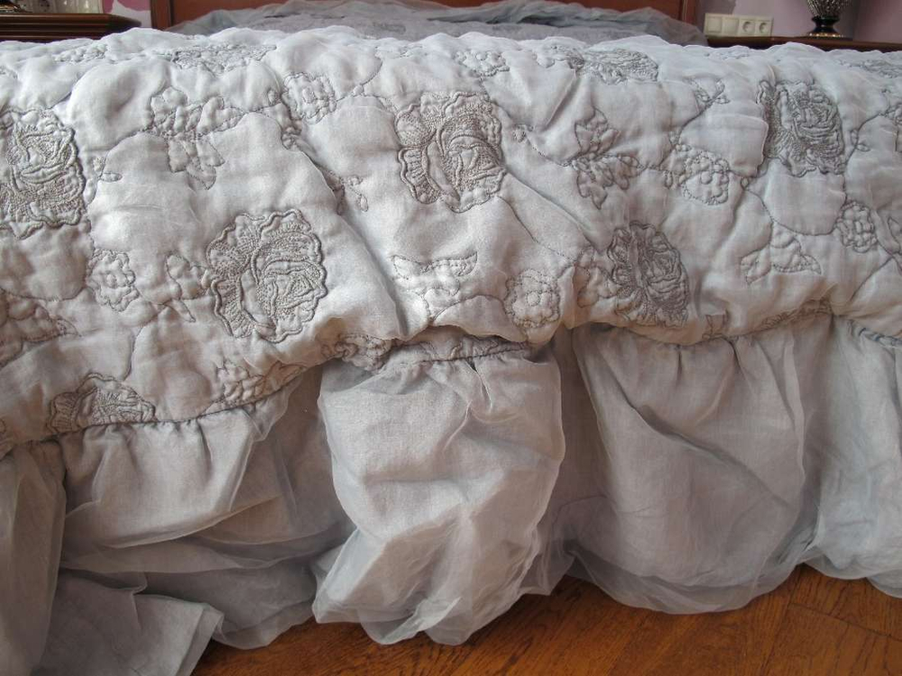 Покрывало 270х270 Arte Pura AP2.984-417 Respiro Old серо-темно-голубой