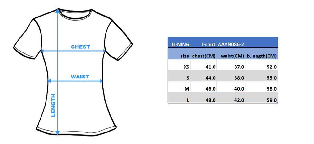 Li-Ning Women's T-Shirt National Team AAYN086-2 blue