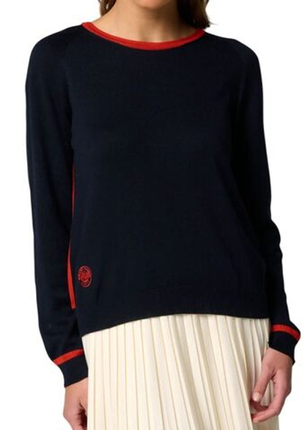 Женская теннисная куртка Roland Garros Heritage Tiffany Sweater - navy