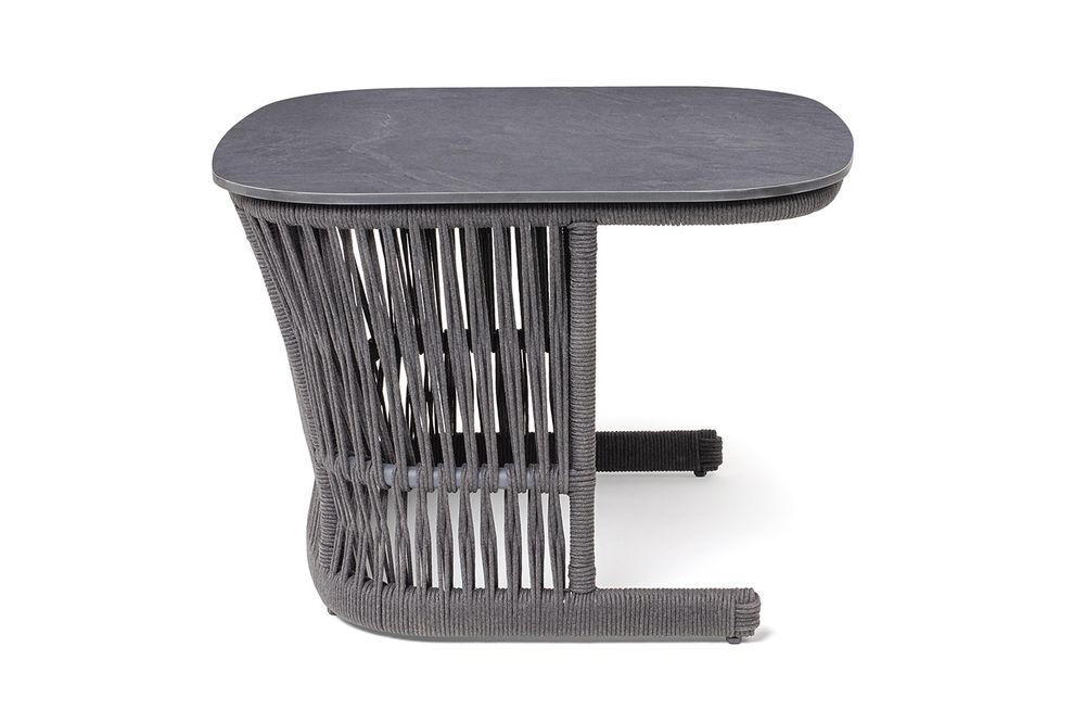 "Лугано" журнальный стол 76х76 H55 см из HPL, цвет "серый гранит"