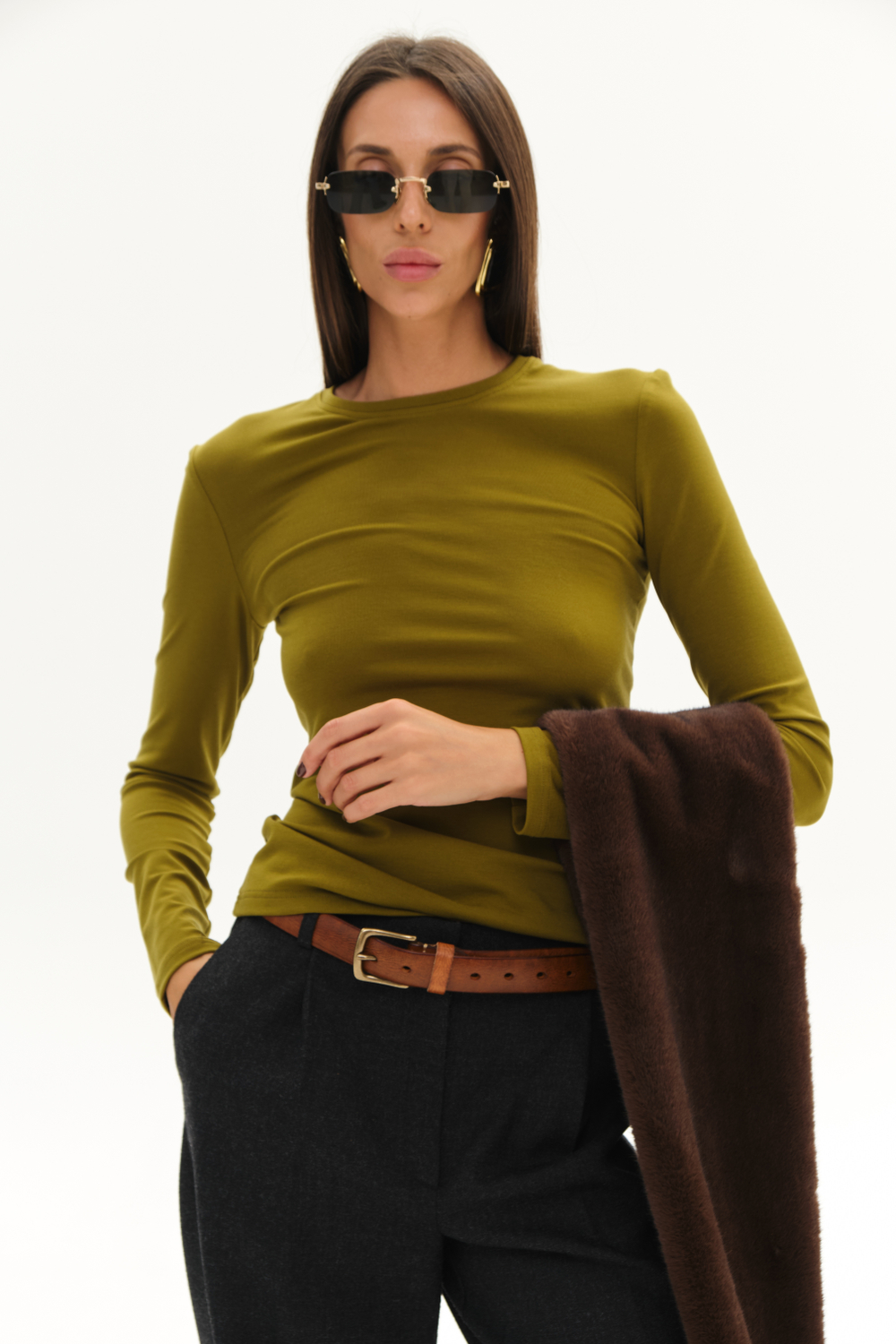 Лонгслив CASUAL | Зеленый