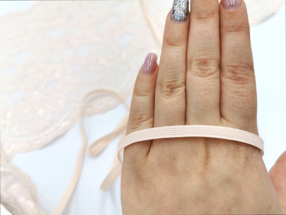 Резинка для укрепления, 6мм, персик, (арт: RU/6-837), м