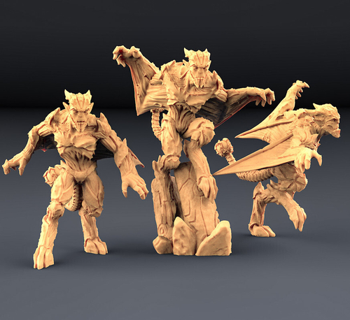 Горгулья Вампир Дампир 1шт стрига упырь кровосос монстр миниатюра для dnd, днд, pathfinder, фентези, Настольная игра, НРИ, Варгейм, РПГ